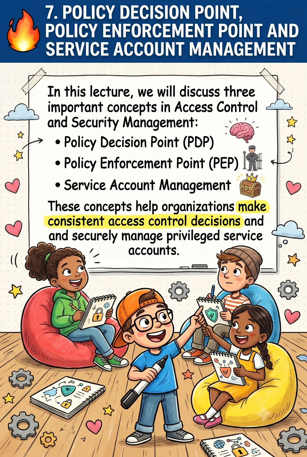 7. Policy Decision Point, Policy Enforcement Point and Service Account Management