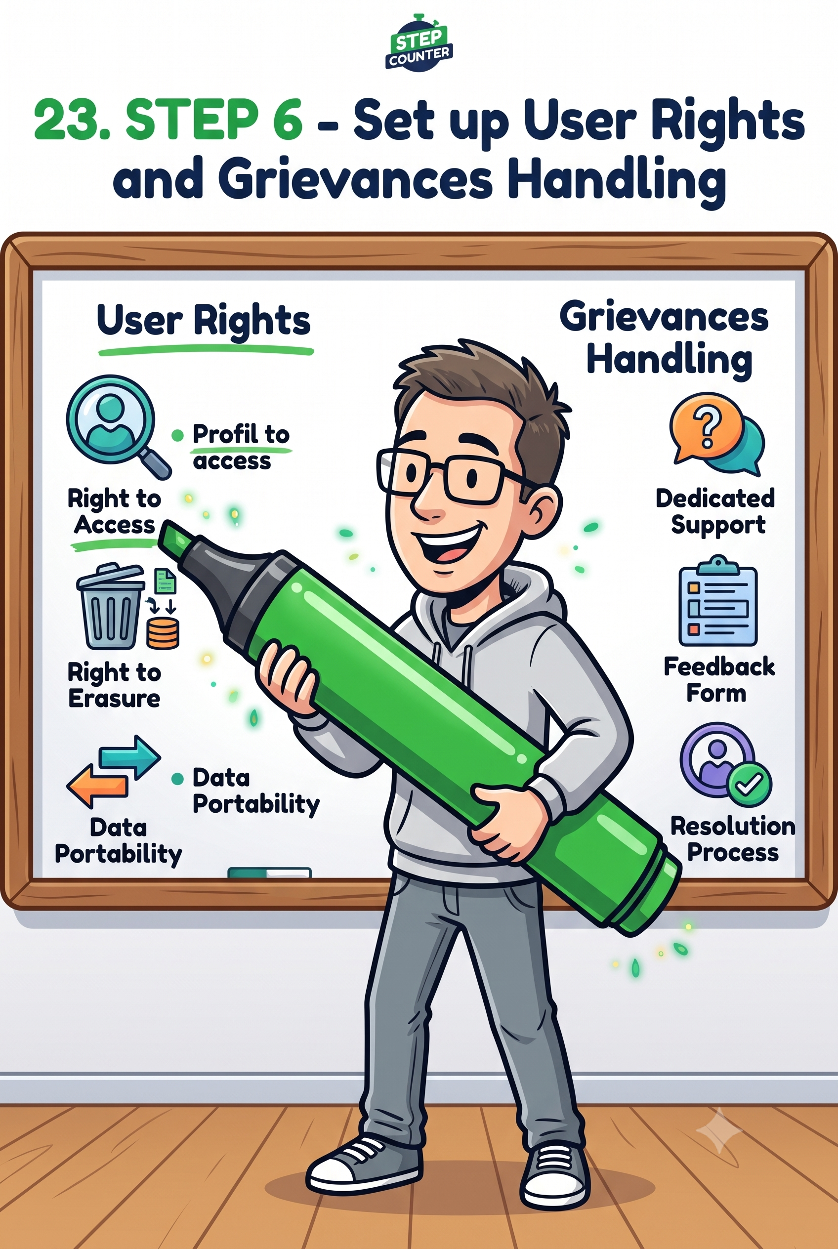 23. STEP 6 - Set up User Rights and Grievances Handling